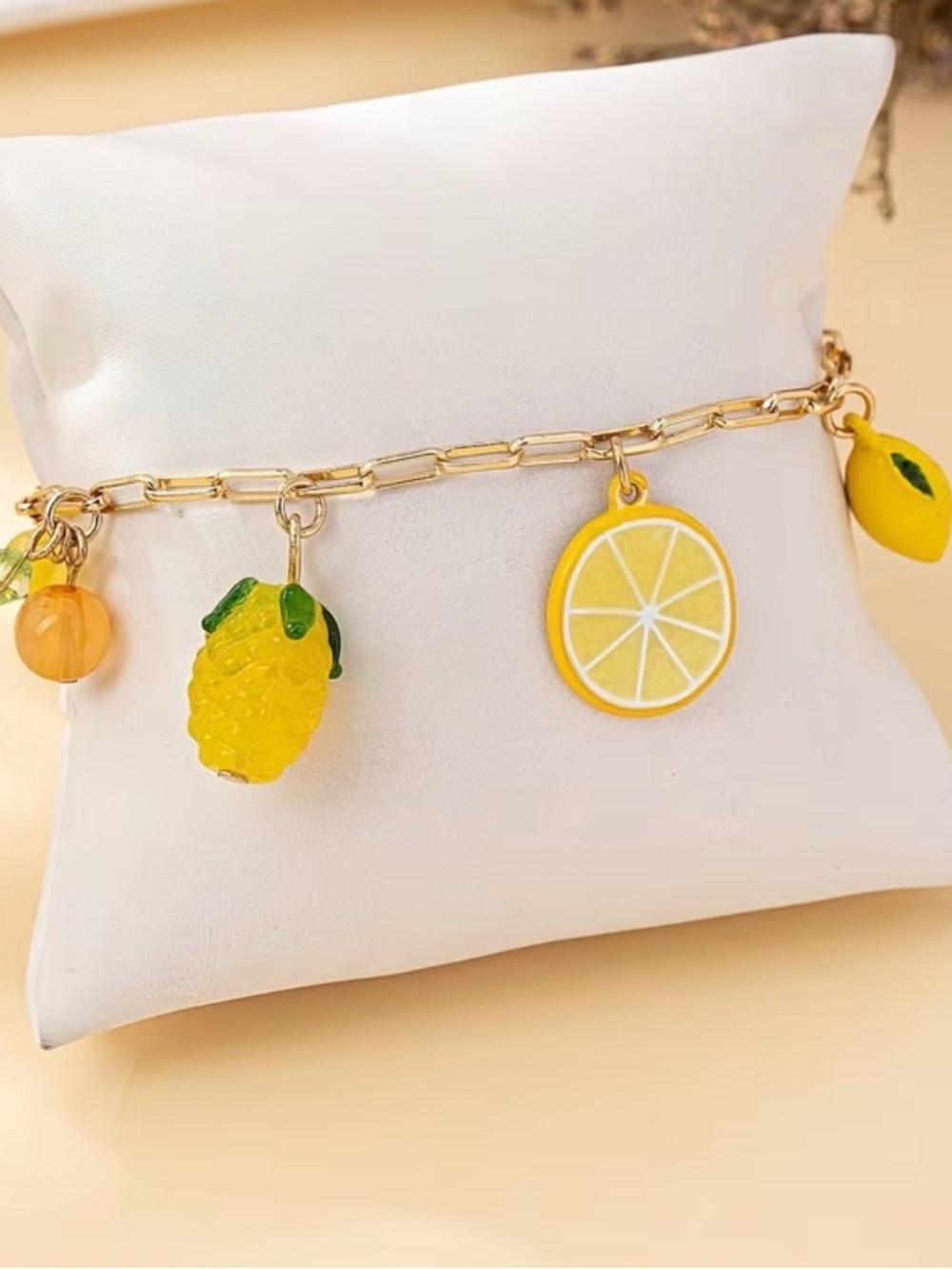 Yellow Fruit Charm Bracelet - Picture 3 of 4